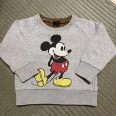 ミッキーマウス トレーナー グレー