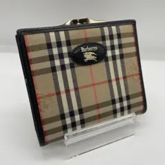 【美品】BURBERRY バーバリー ノヴァチェック 折り財布 がま口 w4