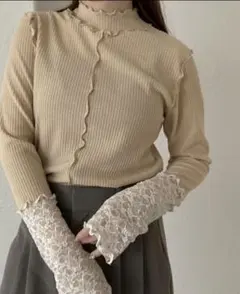 apres jour clair 2WAY袖切り替えトップス　アイボリー