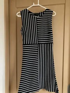 agnès b. ストライプ ノースリーブ ワンピース サイズ1