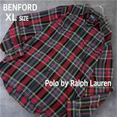 90s ポロバイラルフローレン BENFORD XL シャツ チェック Y2K