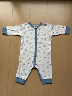 【PETIT BATEAU】動物柄 コットンロンパース