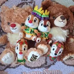 ディズニー チップとデール ぬいぐるみ、ぬいば3点セット