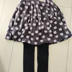 anyFAM ドット柄スカートとレギンスセット 140