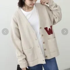 【極美品】 SLOBE IENA Jersey Collegeカーディガン