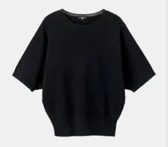 PLST UVカットレーヨンブレンドシアーネックセーター　M