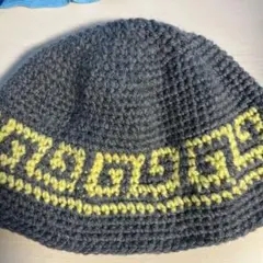 ハンドメイド ニットバケットハット クラッシャーハット