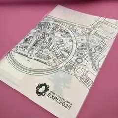 大阪関西万博 会場図 クリアファイル モノクロ 図面 シングルポケット