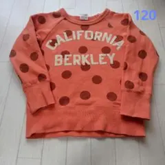 【F.O.KIDS 】オレンジ色水玉トレーナー 120