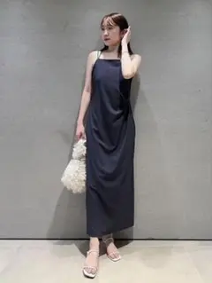 SNIDEL スナイデル　ブラックキャミワンピース　Sサイズ