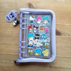 A6サイズ 6穴 ジッパーバインダー ファイル リフィル10枚付き パープル