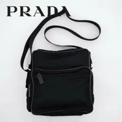 PRADA Black Nylon Shoulder Bag Logo