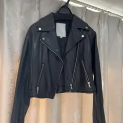 ブラックレザーライダースジャケット