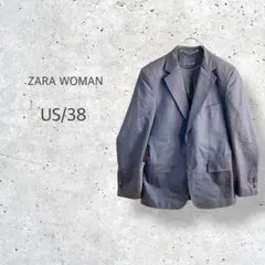 【ZARA MAN】　テーラードジャケット　シャドウストライプ　シングル　総裏