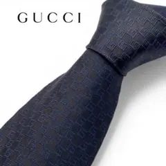 【美品】GUCCI ネクタイ ブラック G柄 マイクロG 高級 シルク100