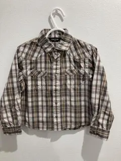 COMME CA ISMチェック柄 長袖シャツ 100cm