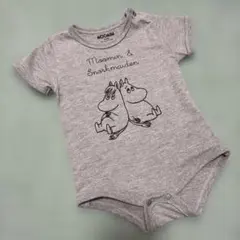 子供服 ベビー ムーミン ボディスーツ ロンパース 半袖 グレー 60〜70