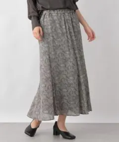 LEPSIM アソートプリントスカート ペイズリーグレー フリーサイズ