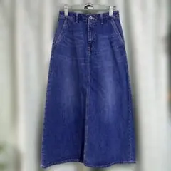 ナノユニバース　デニムフレアロングスカート