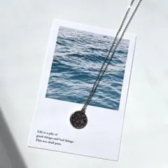 《21》ヴィンテージ風　シルバーペンダントネックレス