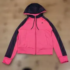 adidas ピンク フルジップ パーカー