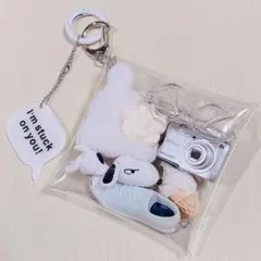 ガチャ詰めポーチPEANUTSスヌーピー コンバース眼鏡Nikon ホワイト