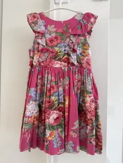 花柄ノースリーブワンピース 115cm ピンク