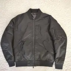 美品 ユニクロ ハイブリッドダウン オーバーサイズ MA-1 ブルゾン L 黒