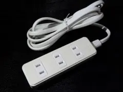 ELECOM 4個口 電源タップ 延長コード 2m