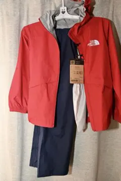 新品未使用ノースフェイス レインウェア上下セット130キッズNPJ12112