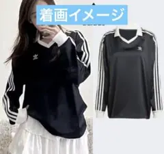 アディダススリーストライプス サテン 長袖Tシャツ adidas