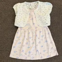 マザウェイズ ボレロ付き　マリン　ワンピース　ピンク　110センチ
