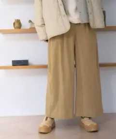 studio clip 機能イージータックワイドコールパンツ　M