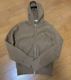 LACOSTE ブラウン Wジップパーカー XXS