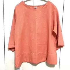 レディース　五分袖 トップス サイズ42 Lサイズ 裾のカットがおしゃれ