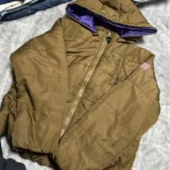 LAGKAW ブラウン ダウンコート フード付き　150センチ