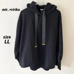 新品未使用✨しまむらmir..×ririka フード　黒　パーカー　LL 裏起毛