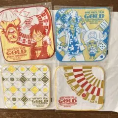 セブンイレブン限定 ワンピース フィルム ゴールド タオルハンカチ　4枚セット