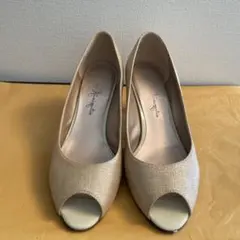 銀座かねまつオープントゥパンプス