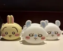 【新品3つ】ちいかわおかおミニシリコンポーチ　モモンガ うさぎ