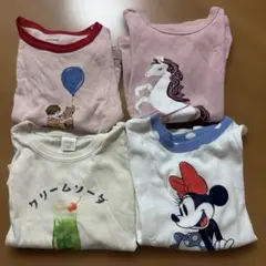 子供用長袖Tシャツセット（ユニコーン・ミニーマウス）