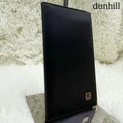 ✨極美品✨ダンヒル 長財布 二つ折り ロゴ 金具 ブラック レザー