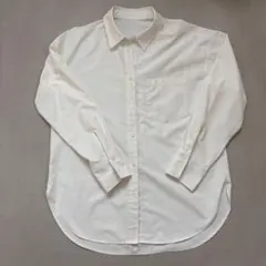GU ジーユー　シャツ　長袖　M 白　ホワイト　春夏　オーバーサイズシャツ
