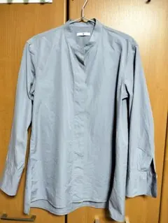 UNIQLO +J コットンスタンドカラーシャツ グレー Sサイズ