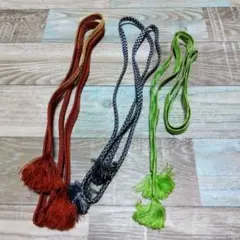 帯締めセット 房付き 幾何学模様/3本セット