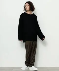 WRAPINKNOT ラッピンノット オーバーサイズニット サイズ2 黒