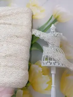 №173 綿レース　ホワイト色