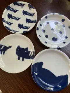 ツモリチサト猫柄小皿 4枚セットのサムネイル