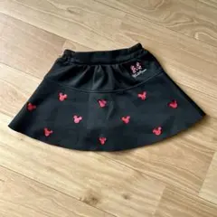 リトシー　ディズニー　ミッキー柄 ミニー刺繍　90cm 黒　スカート