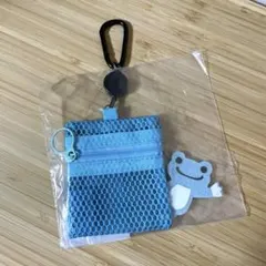 かえるのピクルス　メッシュポーチ　カラビナ、リール付　新品、未開封
